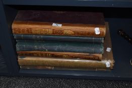 A selection of bound antique volumes, London News, Old England and Vanity fair
