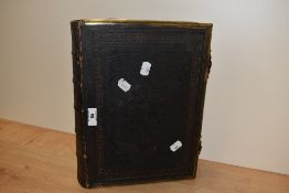 A Victorian leather bound family bible, published by William Collins, Sons and company, Glasgow