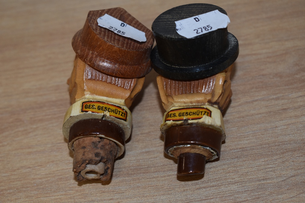 Two vintage German carved bottle stoppers. - Image 3 of 3