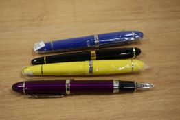 Four Jinhoa converter fill fountain pens as new