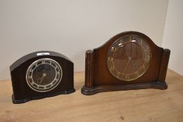 Two early 20th Century mantel clocks including bakelite