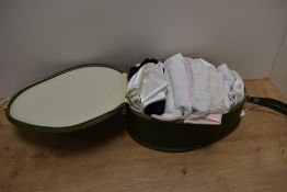 A selection of vintage and retro slips and undergarments and a nightdress case in original