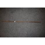 An interesting and rare mid-late 19th Century love token distaff, dated 1864, having geometric