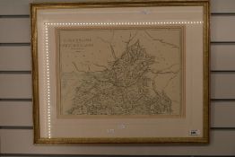 After Edward Weller FRGS (1819-1884), A map of Cumberland and Westmorland, North Sheet, framed,