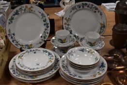 A quantity of decorative Indonesian 'Woodhill' floral patterned dinner and teawares.
