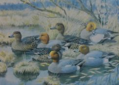 After Charles Frederick Tunnicliffe OBE RA (1901-1979), coloured print, Mallards, signed to the
