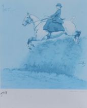 After Charles 'Snaffles' Johnson Payne (1884-1967), coloured print, Two sporting scenes entitled '