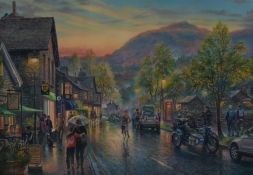 *Local Interest - After Graham Twyford (b.1956, Barrow), coloured print, 'Grasmere by Twilight',