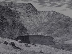 *Local Interest - Alfred Wainwright MBE (1907-1991), pen and ink, 'Scales Tarn, Blencathra',