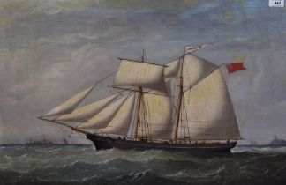 *Local Interest - 19th Century, British School, oil on canvas, The Furness Abbey clipper boat at