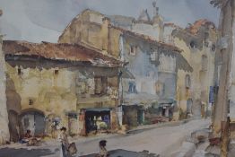 After Sir William Russell Flint RA ROI (1880-1969), coloured print, 'The Street With The Sun