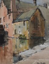 Ruby Bostock (20th Century), watercolour, Two portrayals of Stafford, West Midlands, comprising '