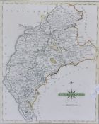 *Local Interest - After John Cary (1754-1835), a hand coloured map of Cumberland, together with