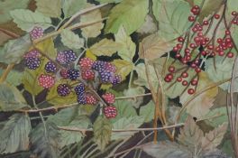 Pamela Bennett (20th Century, British), watercolour, 'Autumn', signed to the lower right, framed,