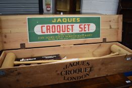 A Jaques Croquet set in original crate box