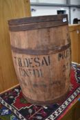 A vintage barrel, height approx. 53cm