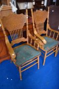 Two modern carver chairs