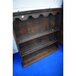 A period oak dresser back of small proportions