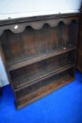 A period oak dresser back of small proportions