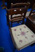 A Regency mahogany rail back dining chair