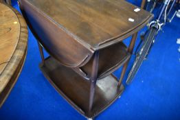 A dark stained Ercol tea trolley