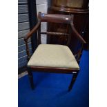 A Regency mahogany railback carver chair
