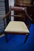 A Regency mahogany railback carver chair