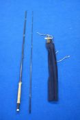 A VINTAGE HARDY INVINCIBLE 10’6” #7 TROUT/SEA TROUT FLY FISHING ROD 2 PIECE IN A REPAIRED SOFT