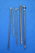 A small selection of canes/ swagger sticks