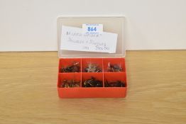A pocket box of approximately 100 fishing flies. Mixed spiders double and singles