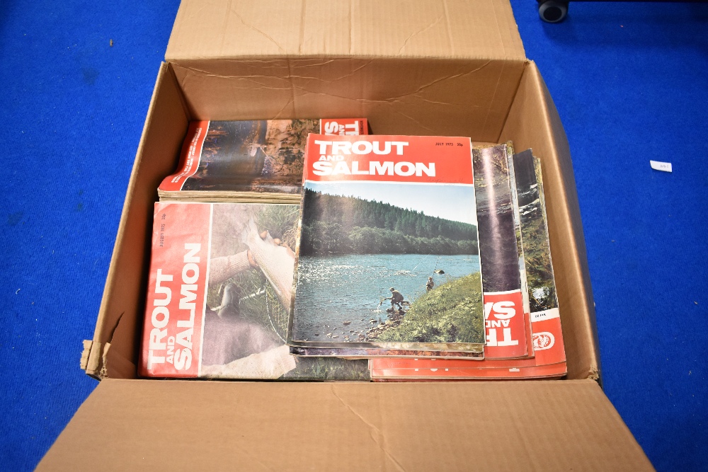 A large collection of Trout and Salmon magazines dating back to the 1970s and some fly tying - Image 2 of 2