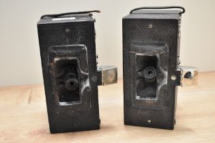 Two early Kodak box cameras