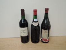Three bottles of Red Wine, Avery's Fine Claret, Bordeaux 1995 12% vol 75cl, low neck level, Wine
