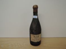 A bottle of Hospice De Beaune Meursault Cuvee, Goureau, 1923 Colection Du Docteur Barolet, no