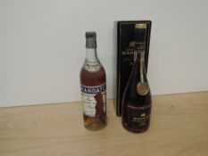 Two bottles of Alcohol, early 20th century bottle of Mandate Three Star South African Brandy,
