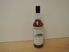 A bottle of Springbank 21 Year Old Single Malt Scotch Whisky, produced 16th June 1995, bottled