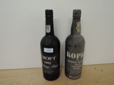 Two bottles of Vintage Port, Croft 1982, 75cl, no strength stated and Kopke Quinta St Luiz 1983, 20%