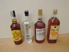 Four bottles of Alcohol, Dingle Gin 42.5% vol 700ml, Southern Comfort 43% vol 1 litre, Mount Gay