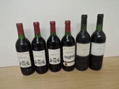 Six bottles of Red Wine, Reserve Du Bachelier 1999 Bordeaux 11.5% vol, 750ml x4 and Domaine De