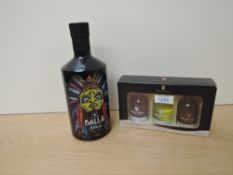 A bottle of Cockspur Balla Black Rum Spices and other natural flavours, 40% vol, 70cl along with a
