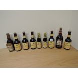 Nine bottles of Ale, Thomas Hardy 1993 x2 180ml, 1995 x2 33cl, 1996 x3 33cl, Presidents and Simonds