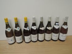 Eight bottles of French Wine, Durup Chablias 1999 x3, Pouilly-Fume Cuvee De Boisflesey 2001,