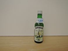 A miniature bottle of Bowmore Islay Single Malt Whisky, Sherriff's Bowmore Distillery Ltd, Islay,