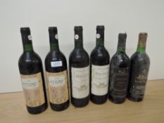 Six bottles of Red Wine, Fitou 1996, 12.5% vol, 750ml x2, Bordeaux 1996, 12% vol, 750ml x2 and Carte