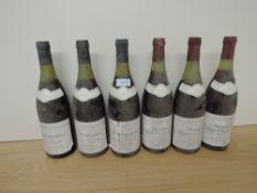 Six bottles of Red Wine, Bourgogne Hautes Cotes De Nuits , Domaine Guy Dufouleur, 1985 75cl, no