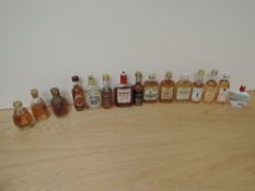 Thirteen Miniature Bottles of Whisky including 1975 Singleton, Glen Grant, Glenlivet, Avonside,