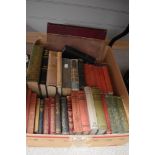 A carton of assorted novels and poetry books including The Comedies, The tragedies, Histories &