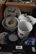 A Small amount of Royal Worcester 'Evesham' tableware, a Wedgwood 'Ophelia' oval trinket dish and