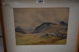 After William Heaton Cooper RA (1903-1995), a coloured print, Crummock Water and its fells, signed