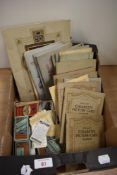 A box of Wills's and other vintage cigarette cards including Garden Hints and Railway Equipment